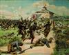 (MILITARY--SPANISH AMERICAN WAR.) The Battle of Quasimas Near Santiago. June 24th 1898. The 9th and 10th Colored Calvary in Support of